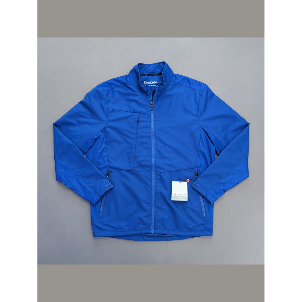 NWT Sunice Harvey Windwear Jacket Blue Full Zip Golf Windbreaker M